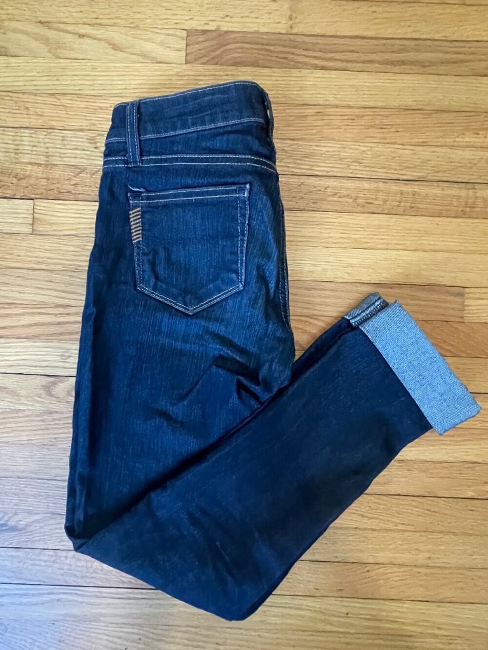 Paige Skyline Skinny Jeans Size 25 Dark Wash Made in USA